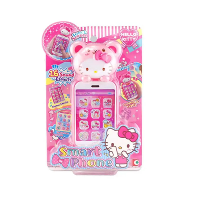 مرحبا كيتي الأزياء لمس الهاتف KT50117 محاكاة الصوت والضوء الموسيقى لعبة فتاة اللعب لعبة المنزل هدية