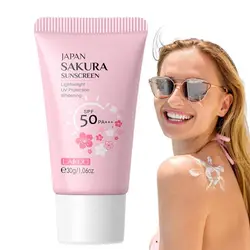 Sakura Whitening Cream Sunscreen Protector Facial Body Solar Sun Blocker SPF50 Isolation Lotion Cream Bleaching Moisturizer