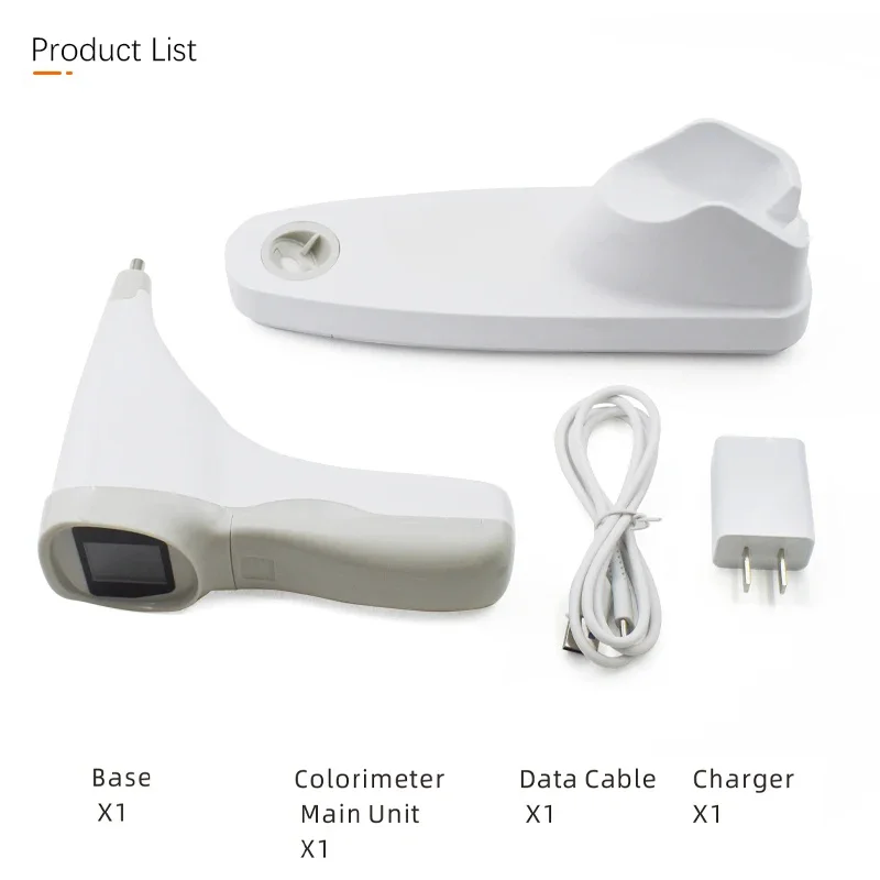 Digital Dental Shade Guide - Wireless Photoelectric Tooth Color Comparator with LCD Screen, 0.5ΔE Accuracy for Veneer/Crown
