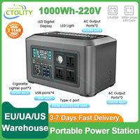 Portable Power Station 1000W Solar Generator 320000mAh 992Wh Lifepo4 Battery Energy Storage Supply Camping Campervan RV Outdoor