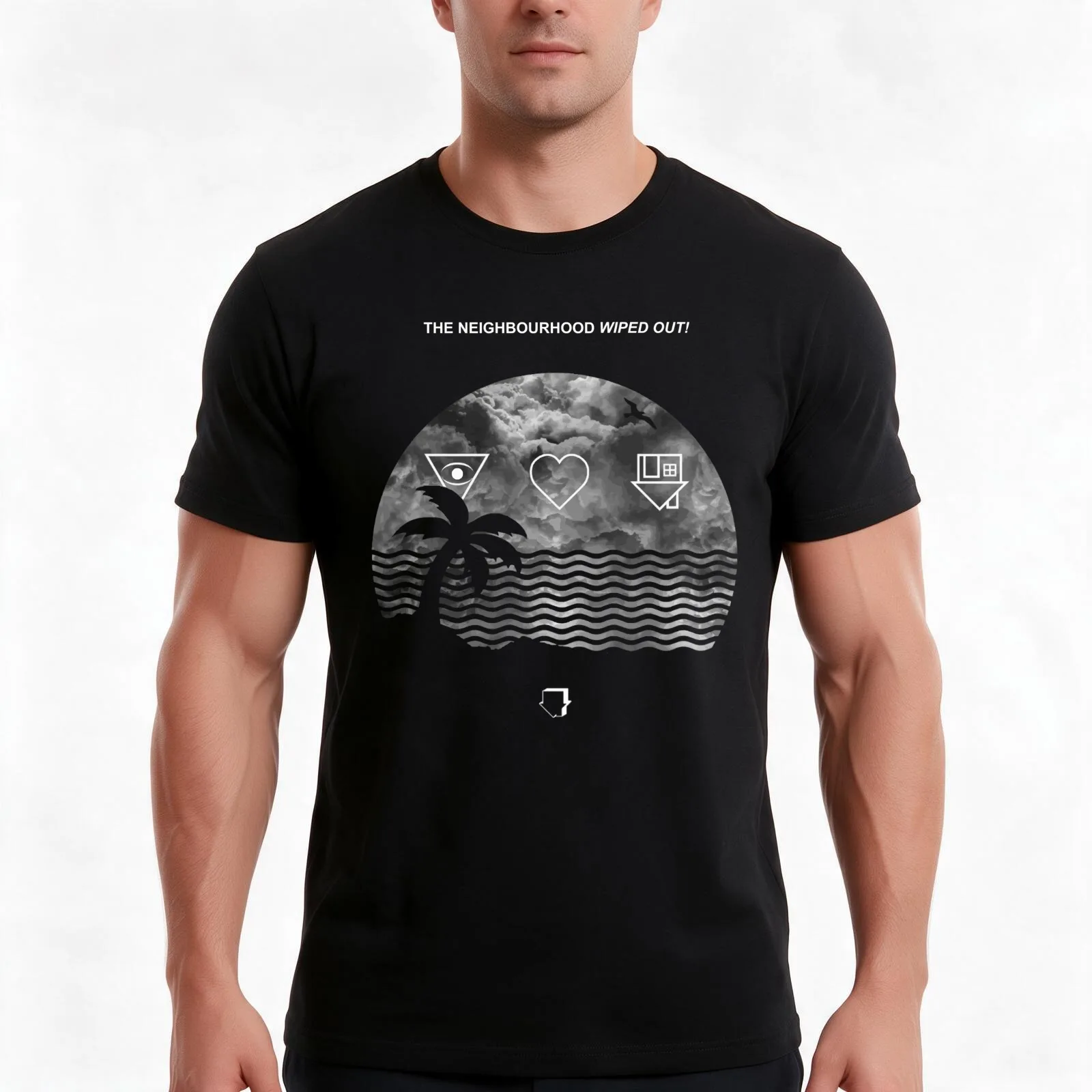 The Neighbourhood-Wiped T-Shirt, Summer Casual Cotton Tee, Oversized Streetwear Tops, Vintage Graphic Print, Unisex Men Women