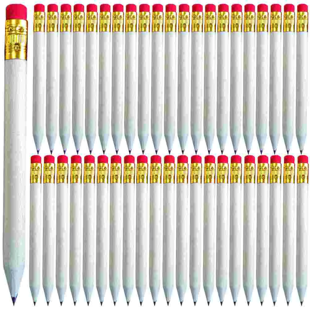 60 Pcs Mini Short Pencil Bride Pencils for Kids Bridal Shower Basswood Half with Eraser