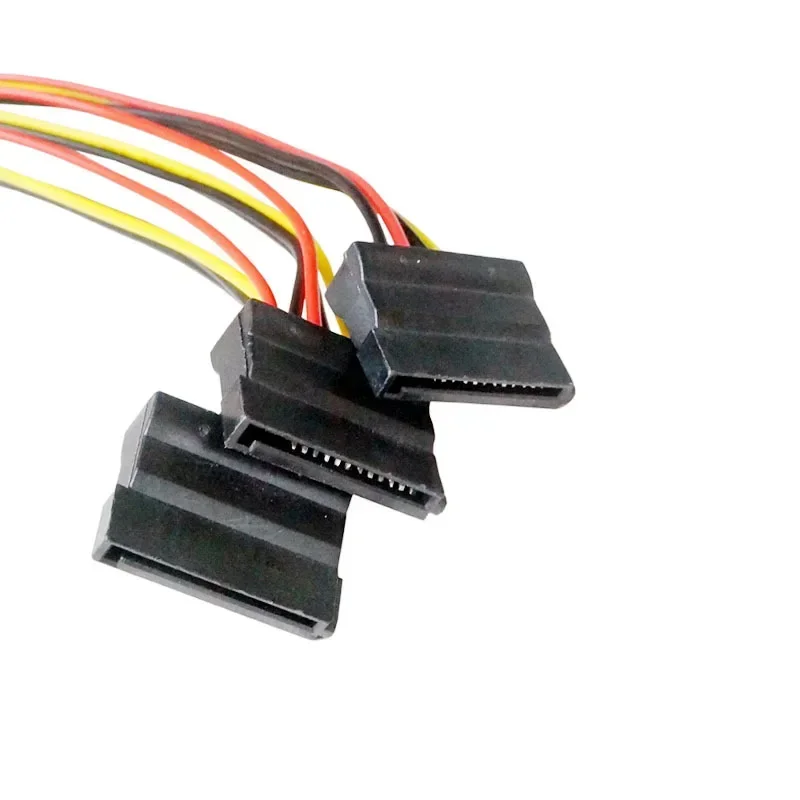 Cable adaptador de corriente para ordenador portátil, conector Serial ATA SATA de 4 pines IDE Molex a HDD de 1/2/3 de 15 Pines, de 22cm promoción mundial, 1 piezas