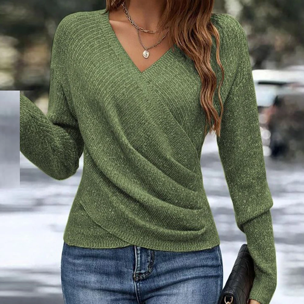 Mode Strickwaren frauen V-ausschnitt Pullover Pullover Herbst Winter Weibliche Lange Hülse Gestrickte Pullover Frauen Mode Hemd Schlank Tops
