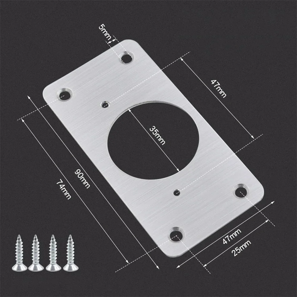 1/2/4Pair Hinge Repair Plate Cabinet Furniture Drawer Table Repair Mount Tool Hardware Stainless Steel Hinge Fixing Plate image 6