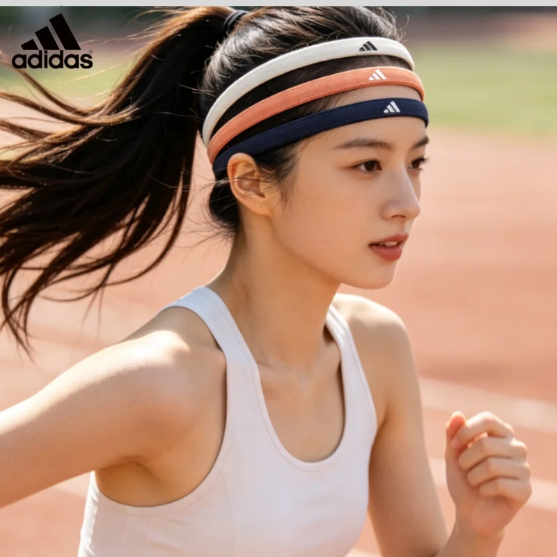 Sports Headband Sweat Guide and Antiperspirant Yoga Fitness Running Sweat Suction Headband Badminton  3 Packs ADAC-16204