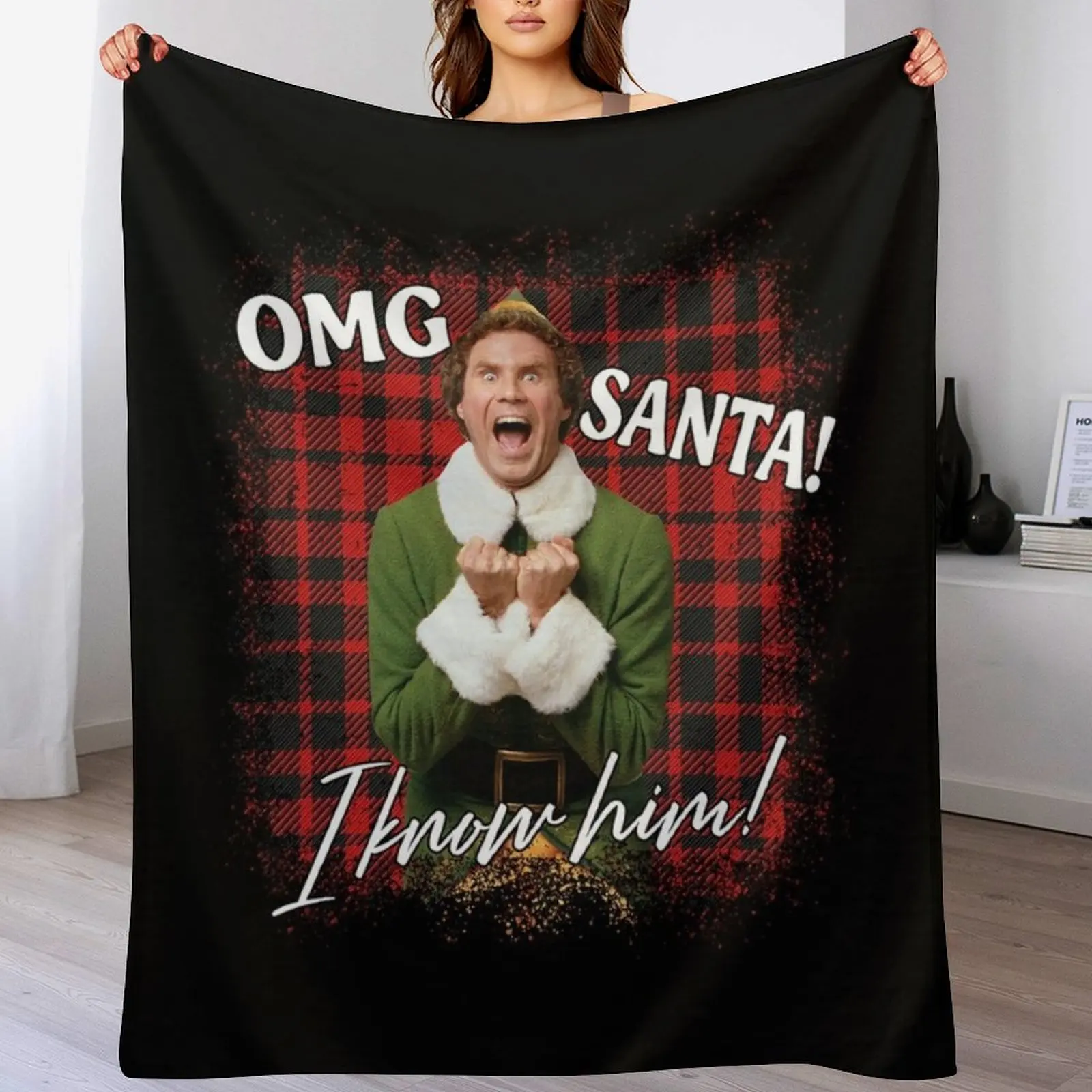 

OMG Santa! I know him! Throw Blanket Extra Large Throw Soft Beds Vintage Blankets