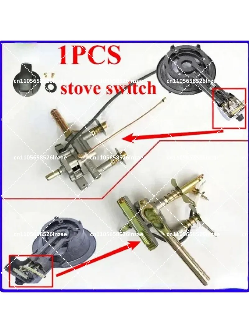 High-Fire Stove Switch Assembly, Large Household Gas Igniter Valve for Liquefied Gas Low Pressure Stove Accessories