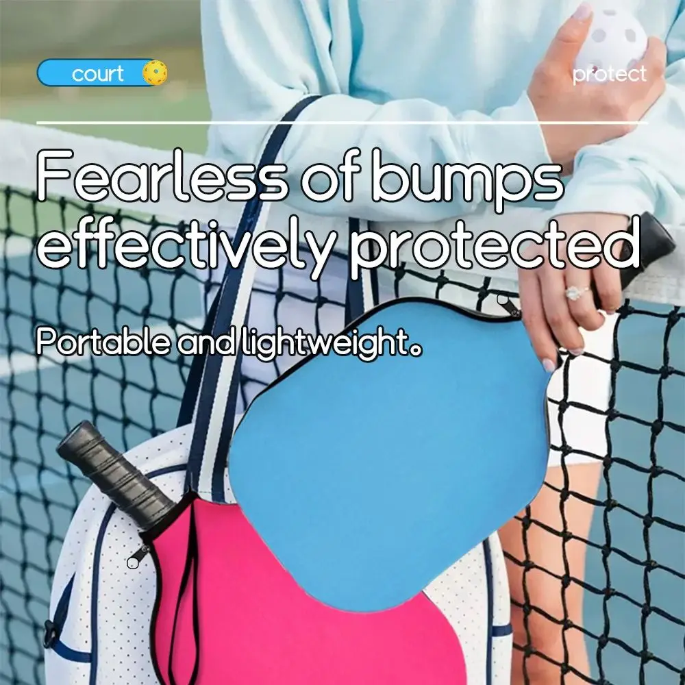 Durable Neoprene Pickleball Racket Sleeve Waterproof Lightweight Pickleball Paddle Cover Pickleball Accessories Protector Bag