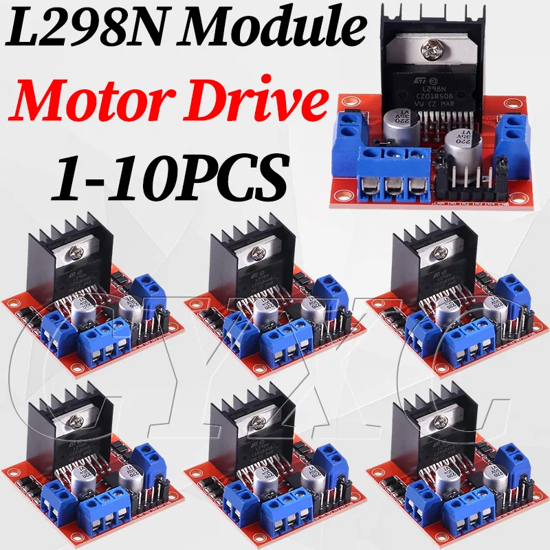 1-10PCS L298N Stepper Motor Driver Controller Board Dual H Bridge Module for Smart Car Power MEGA R3 Mega2560
