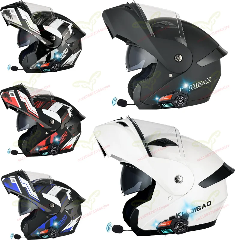 

Kuqibao Dual Lens Motorcycle Helmet, Modular Flip Up Bluetooth Helmet, 3C Certified Full Face, Long Battery Life for E-bike