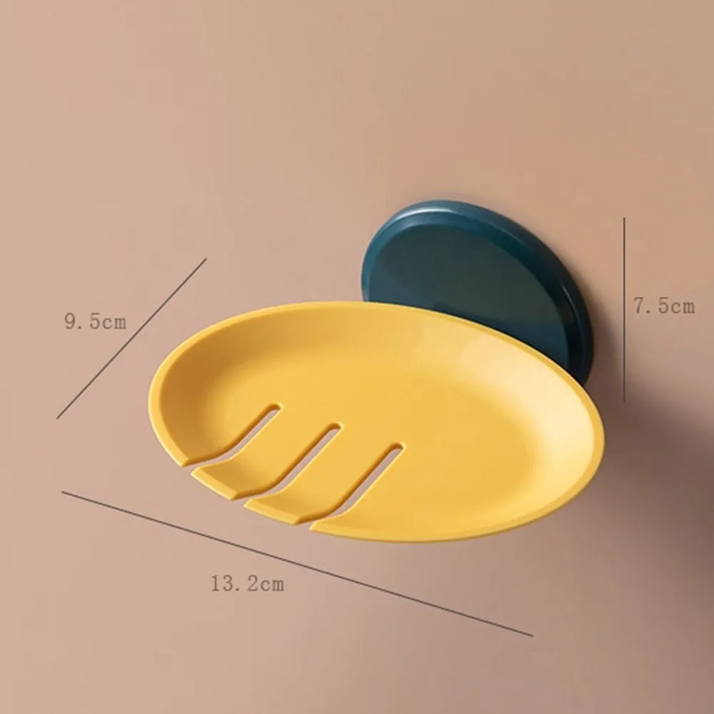 Punch-free Soap Dish Quality Wall Hanging Suction Cup Soap Box Non-slip Self Draining Soap Holder Bathroom