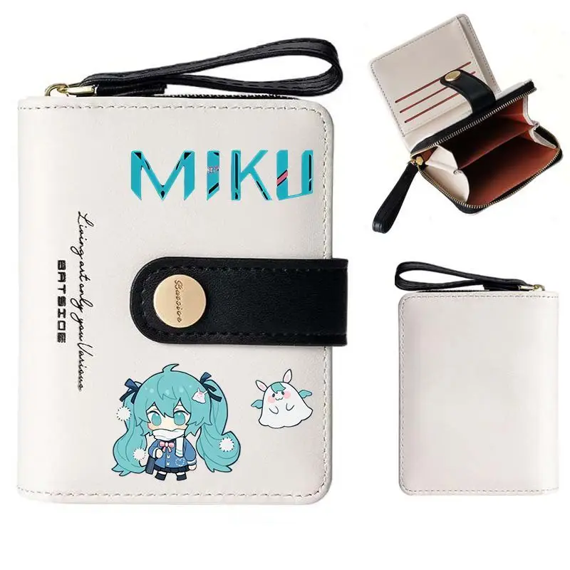 Hatsune Miku MIKU 2D شخصية kawaii الإبداعية الرسوم المتحركة الطرفية محفظة لطيف طالب تغيير حافظة للبطاقات هدية عيد بالجملة #6