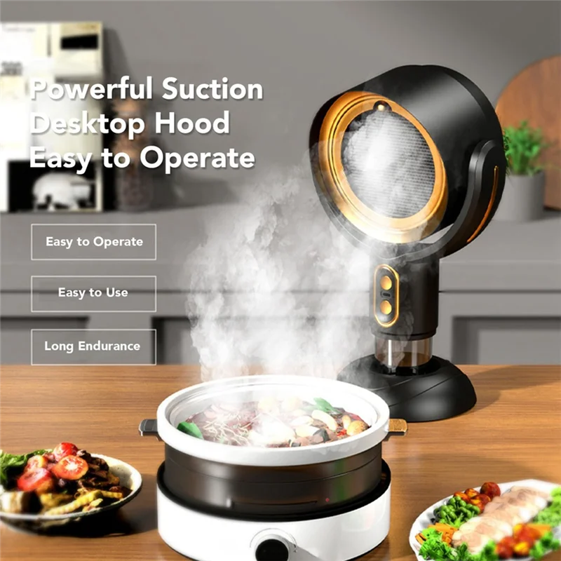 A15Q-Portable Range Hood Desktop Range Hood With Filter Cotton USB Powered Portable Kitchen Exhaust Fan For Apartment A