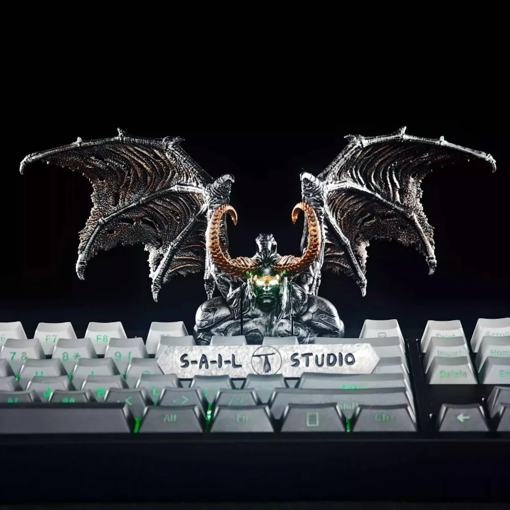World of Warcraft Illidan Stormrage Artisan Keycap Resin Customized Game Keycap Keyboard Cap for Mechanical Keyboard Accessories