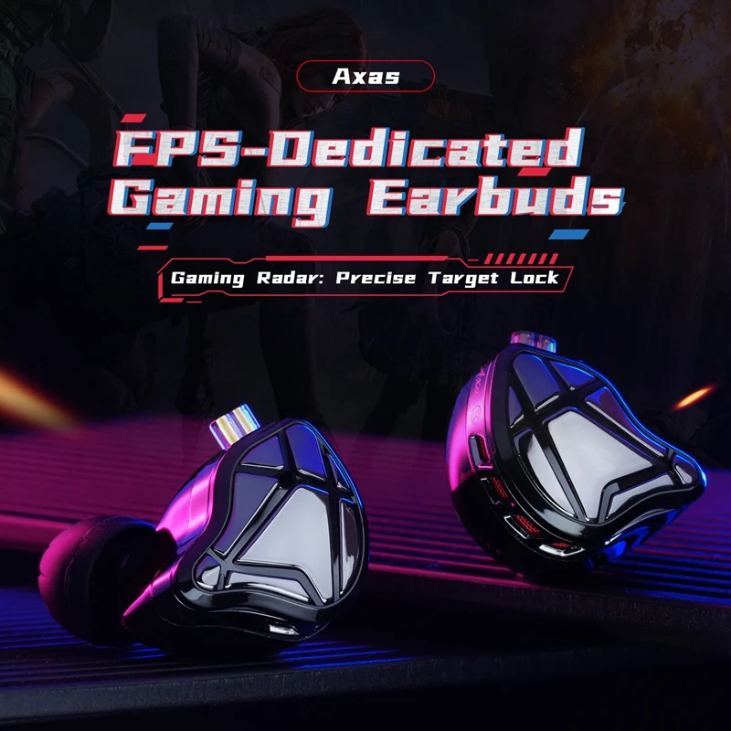 KZ AXAS Wired Gaming In-Ear Headphones, FPS Precise Sound Localization, Suitable for Gamers Using Computers and Mobile Phones — product photo 1 of 1