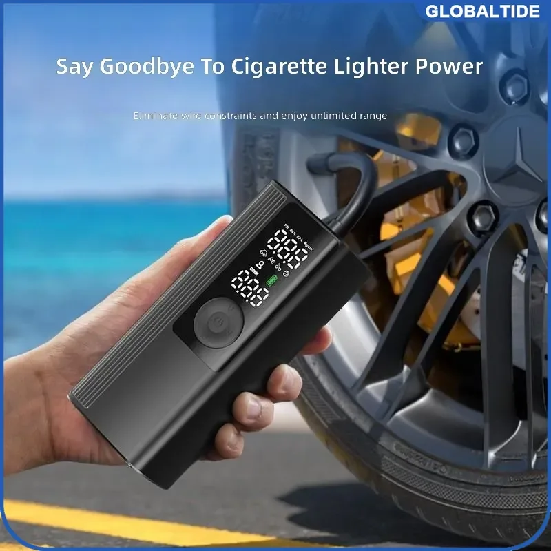 150Psi Rechargeable Digital Tire Inflator Portable Air Compressor Emergency Tool for Car Motorcycle Bike Balls