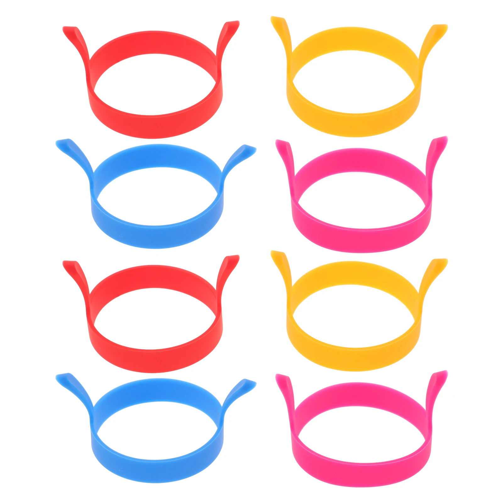 

8pcs Egg Cooking Rings Silicone Mold for Griddle Pancake Maker Frying Pan Tools Kitchen Accessories Round Shaper