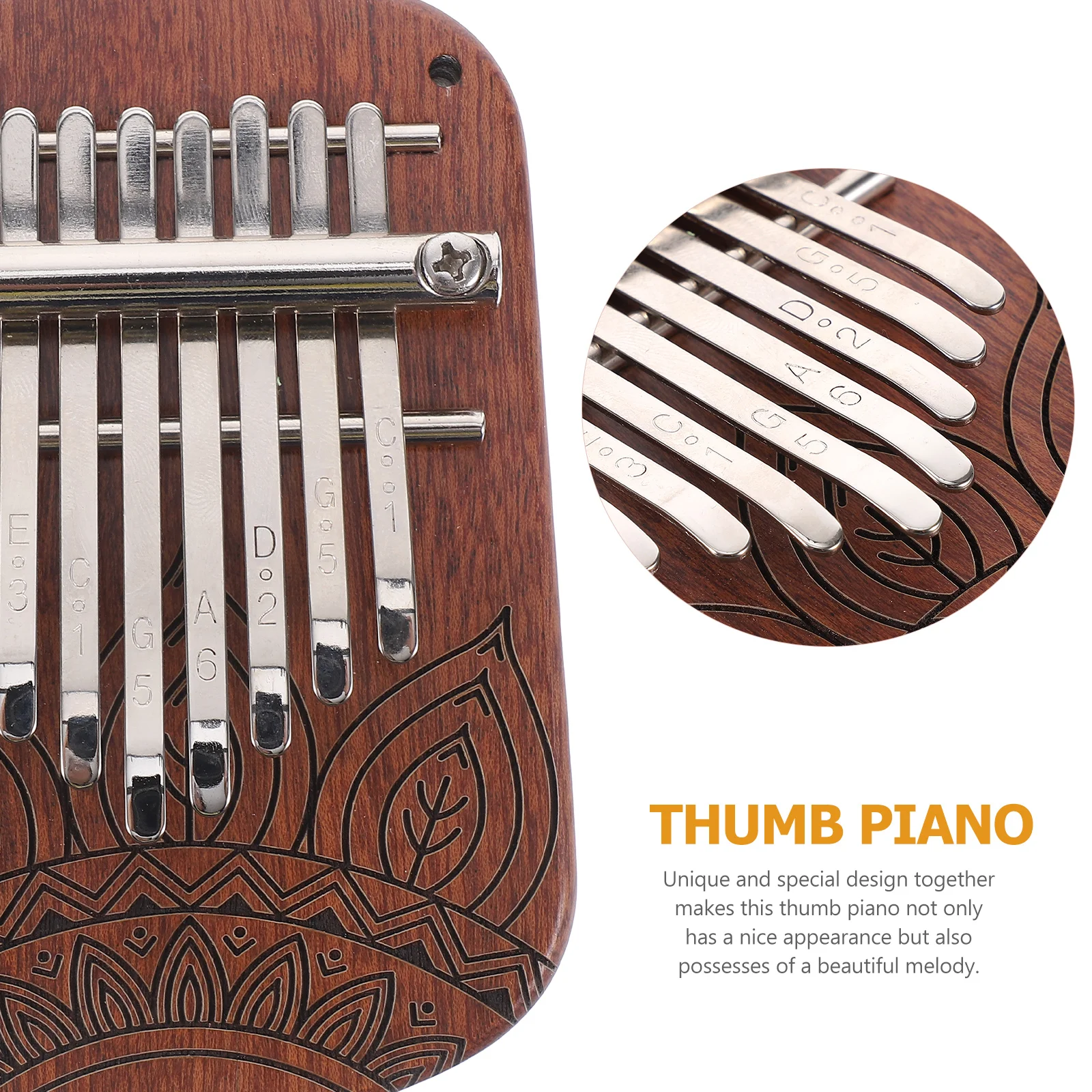 

Wooden Kalimba Thumb Piano 15 Keys Clear Sound Portable Instrument for Kids Beginners Performance Recording Family Outdoor