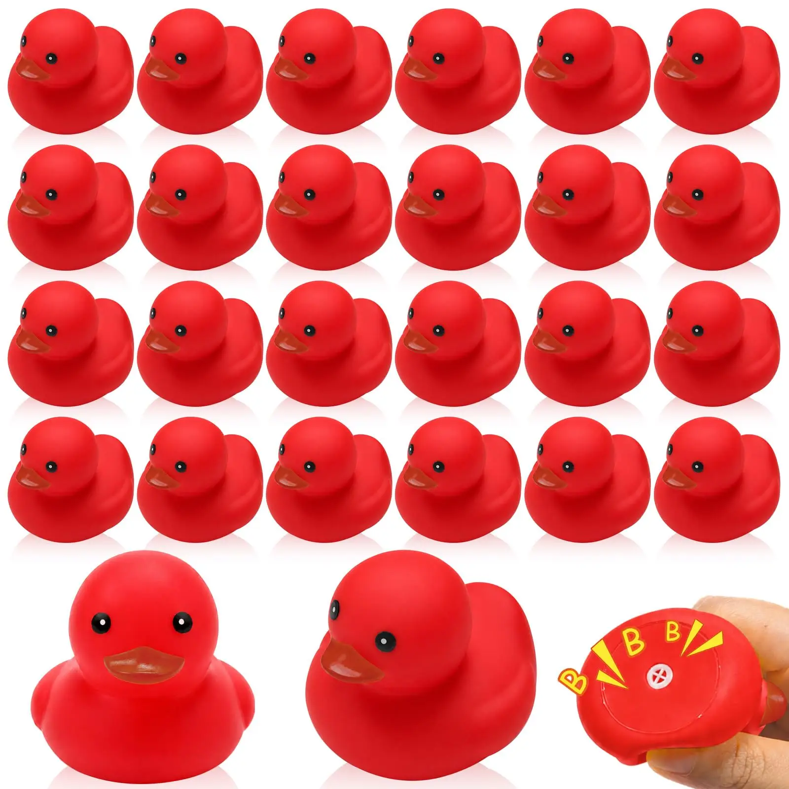 

1-100pc Mini Rubber Duck Bulk Bath Squeaky Rubber Duckies Cute Float Bathtub Toys for Baby Shower Birthday Party Favors Gift