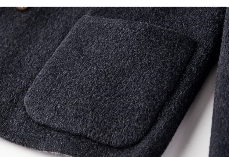 SENTUBILA Winter-Wollmantel für Damen 2026, Rundhals, einreihige Jacke, gerader Schnitt, elegant, vielseitige Oberbekleidung, Damen W54OG2433 – Detail 37