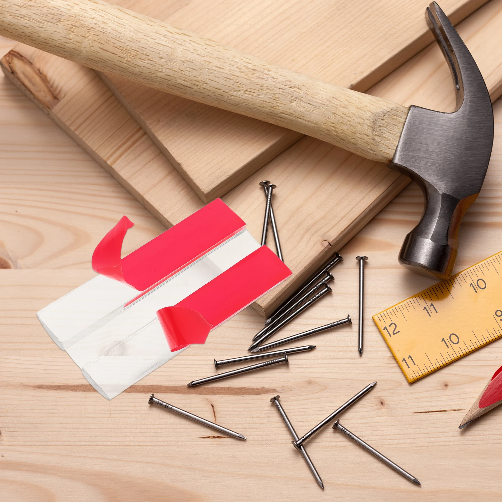 

4pcs Self-Adhesive Transparent Acrylic Hinges No Need Nails Glue Easy Install Foldable Adjustable Wall-Friendly Hardware Tools