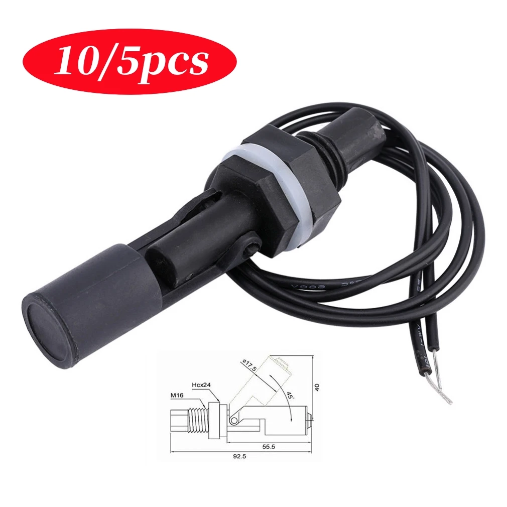 1/10 Pc Horizontal Float Sensor Switch Side Mount Liquid Water Level Sensor Controller Automatic Water Pump Controller Tank Pool