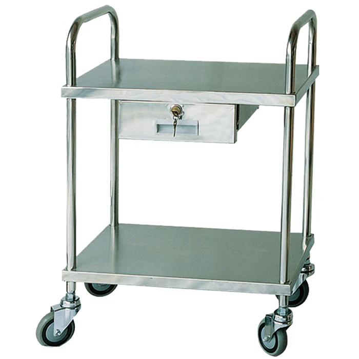 

BDT206 Hospital Surgical Instrument Trolley Stainless Steel Medical Cart Trolley With Drawers