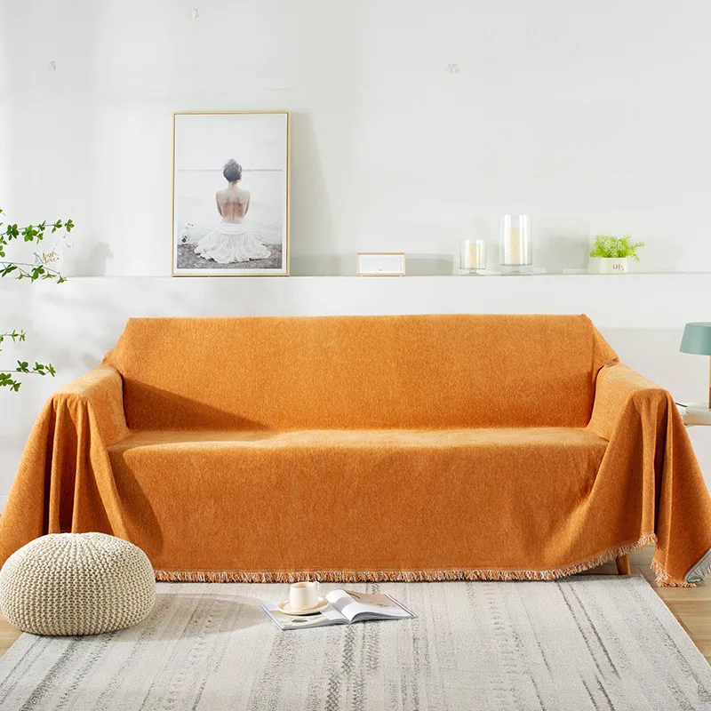 1pcs Chenille Sofa Cover All Season Universal Anti Cat Scratch Seat Towel One Piece Full Coverage Blanket Cushion Home Decor