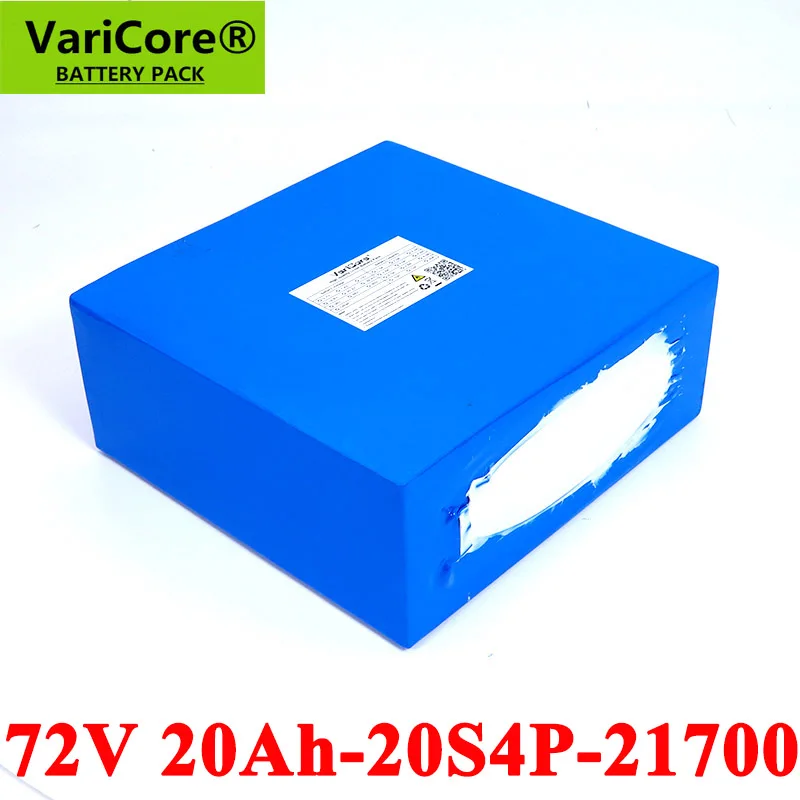 VariCore 74V 84v 20Ah 20S4P 1000w 1500W 2500W E-bike battery 21700 72V electric scooter lithium battery with BMS Protection