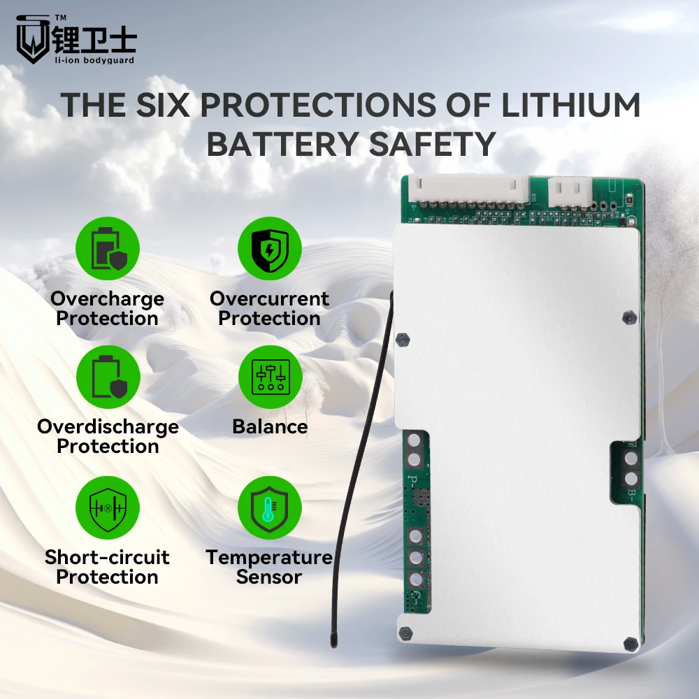 LWS Li-ion LiFePO4 BMS 13S 14S 15S 16S 20A 35A 40A 24V 36V 48V Common Port BMS With NTC For Electric Vehicle