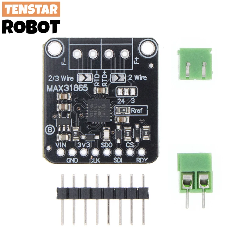 TSTARDEV MAX31865 أسود PT100/PT1000 RTD-to-Digital محول مجلس درجة الحرارة الحرارية الاستشعار مكبر للصوت وحدة 3.3 فولت/5 فولت