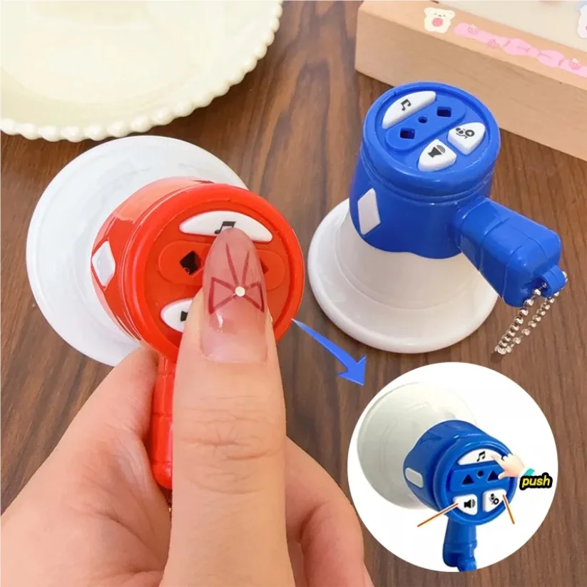 

New Recordable Mini Speaker Loudspeaker Handheld With Key Chain Toy Pendant Megaphone Decompression Hanging Ornament Keyrings