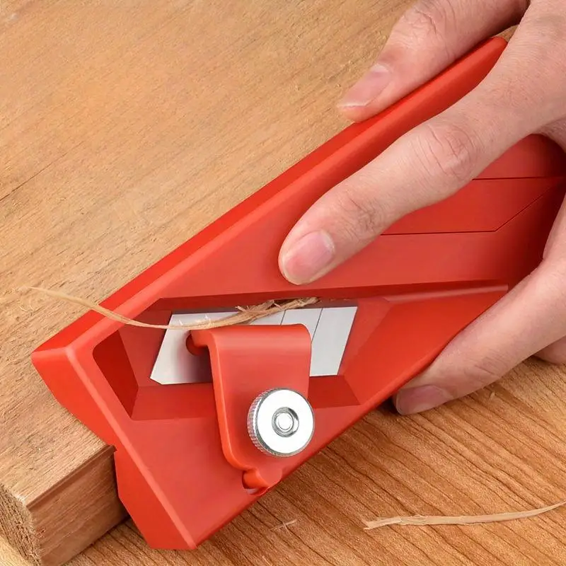 Handheld Woodworking Hand Planer 45 Degree V Groove Chamfer Plane for Wood Board Edging Gypsum Board Beveling Durable Plastic