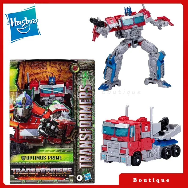 

In stock Hasbro Transformers toy Movie 7 Rise of The BeastsVoyage Class Qptinus Prime Autobots Action Figures Collectible