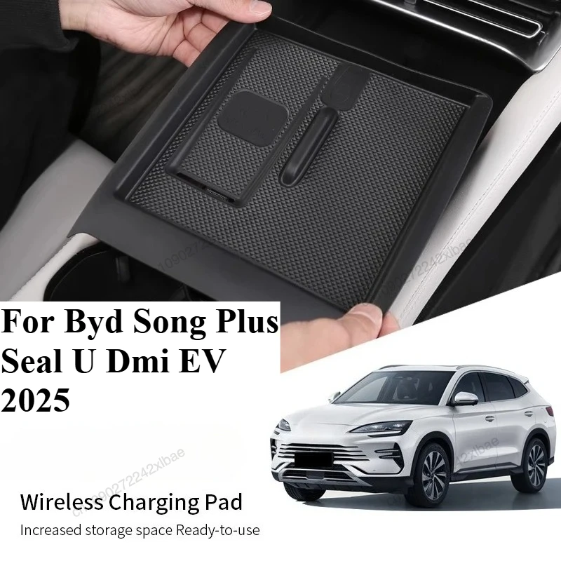 

Car Wireless Charging Panel Control Silicone Anti-slip Pad Oil-proof Anti-Fouling Pad Cover For Byd Song Plus Seal U Dmi EV 2025