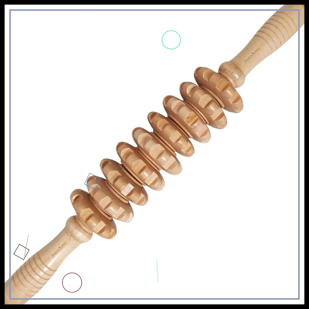 

Wood Therapy Massage Tools for Fascial Massage, Cellulite Relief, and Sore Muscles - Multi-Functional Roller Stick