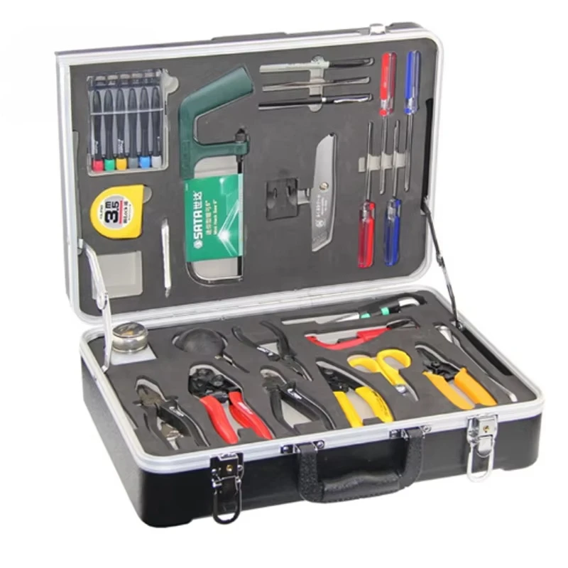 Fiber Tool Kit WF-558 Fiber Tool Kit 24PCS Optic Fiber Construction Tool Box