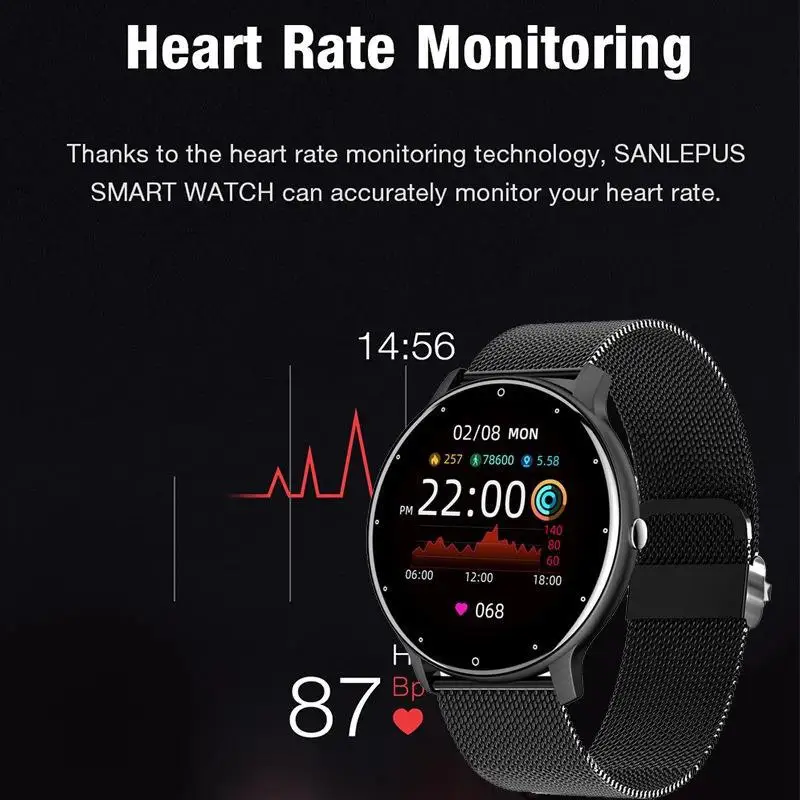 

Men Smart Watch Full Touch Screen Sport Fitness Tracker IP68 Waterproof Bluetooth Call Smartwatch for Xiaomi Men Women 2026
