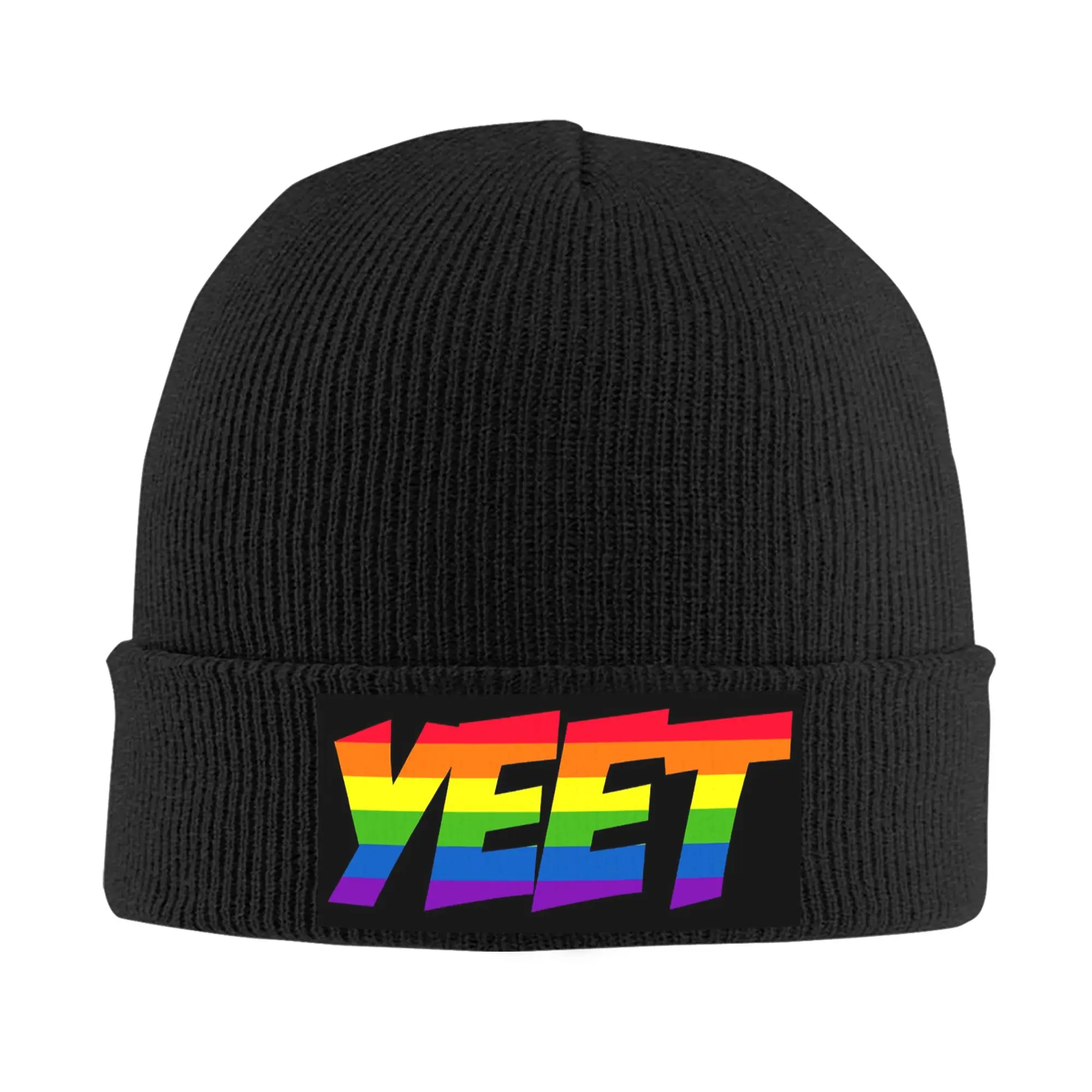 Yeet Jey Uso Yeeted Slang Rainbow Skullies Beanies Caps Streetwear Winter Warm Women Men Knit Hat Adult Unisex  Bonnet Hat