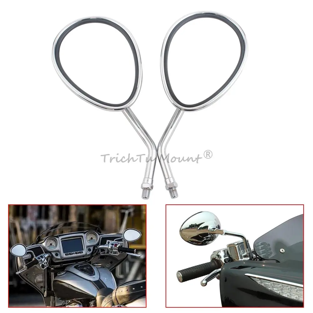 

Запчасти для мотоцикла, хромированные боковые зеркала, зеркало заднего вида для Indian Scout Bobber Chief Chieftain Roadmaster, винтаж 2014-24, вид сзади