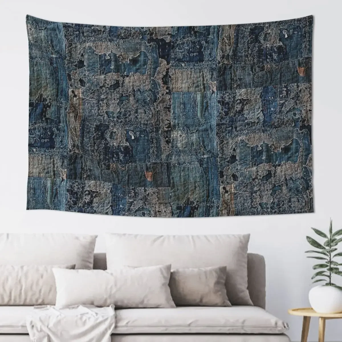 Worn & Mended Boro Artwork Tapestry Decor Home Room Decore Aesthetic Tapestry