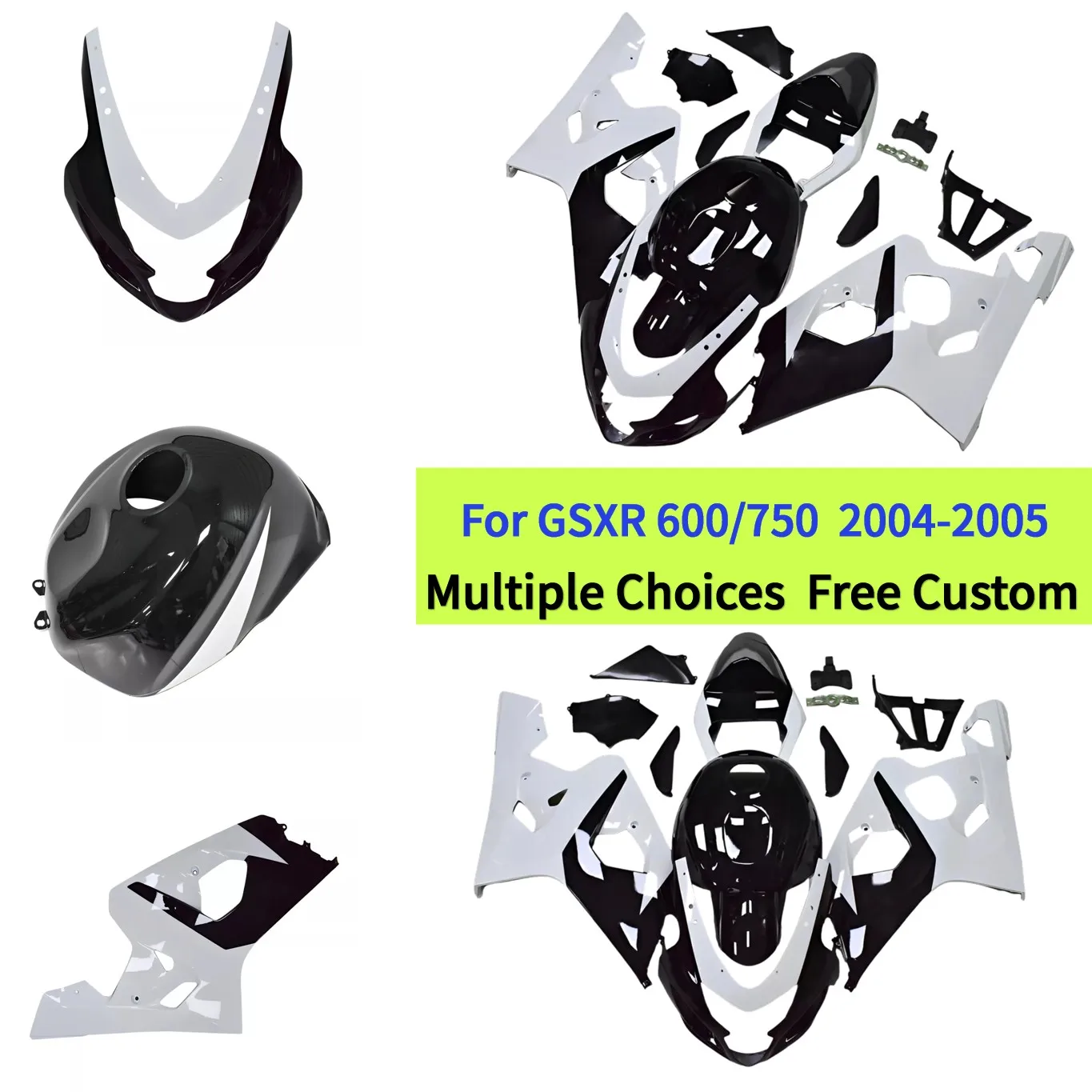

For Suzuki GSX-R600 2004-2005 K4 K5 GSXR750 Injection Fairing Motorcycle Accessories Plastic Set Guard Plate Body Kit