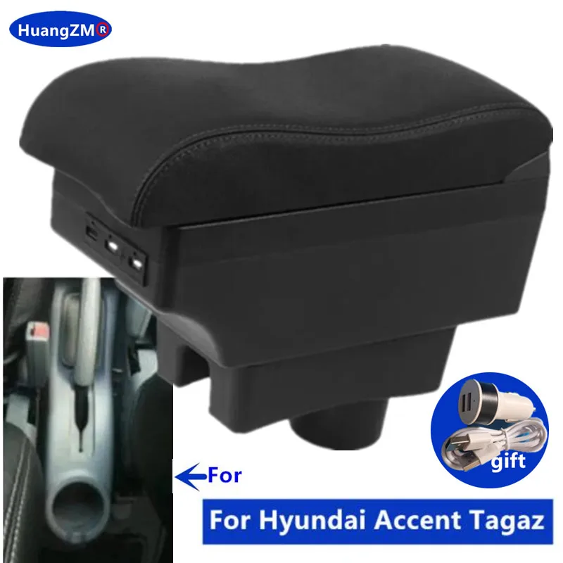 Für Hyundai Accent Tagaz Armlehne box Für Hyundai Accent Auto Armlehne Lagerung Box Innen Gewidmet Retrofit Auto Zubehör