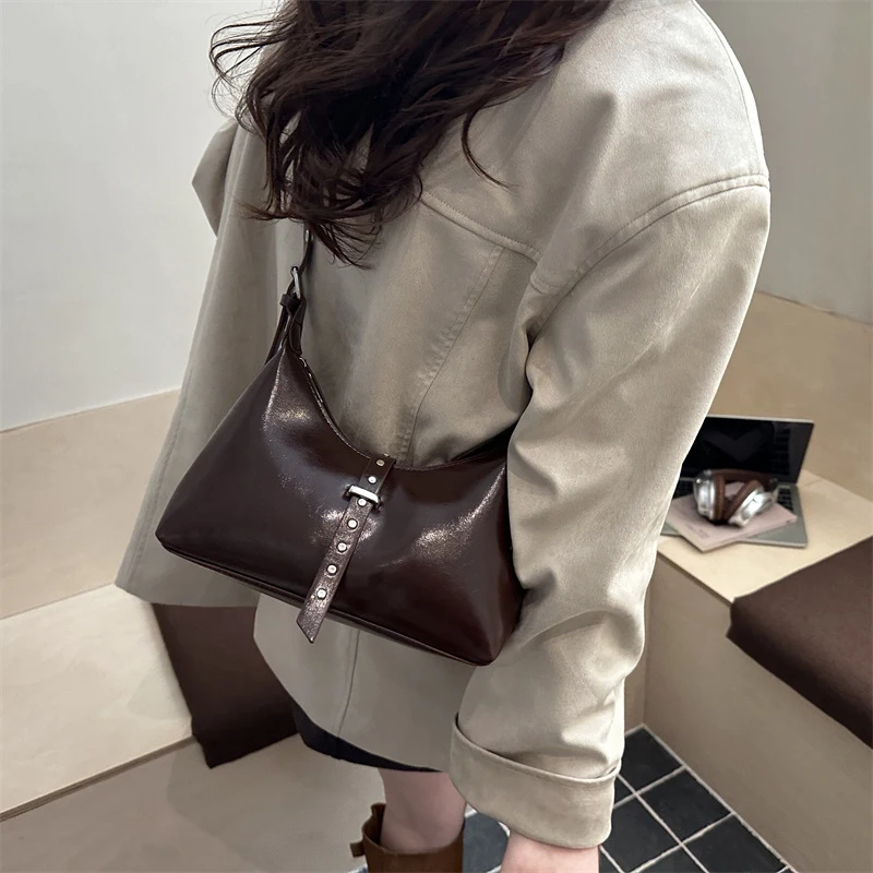 Fashion PU Square Bag New Popular Retro Mini Handbag Single Shoulder Messenger Female Bag All-Match Top Handle Purse Women Tote