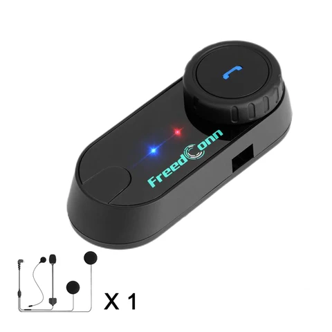 Мотоциклетная Bluetooth-гарнитура Freedconn для шлема, групповая связь, BT 5.1, FM, обмен музыкой, водонепроницаемая.