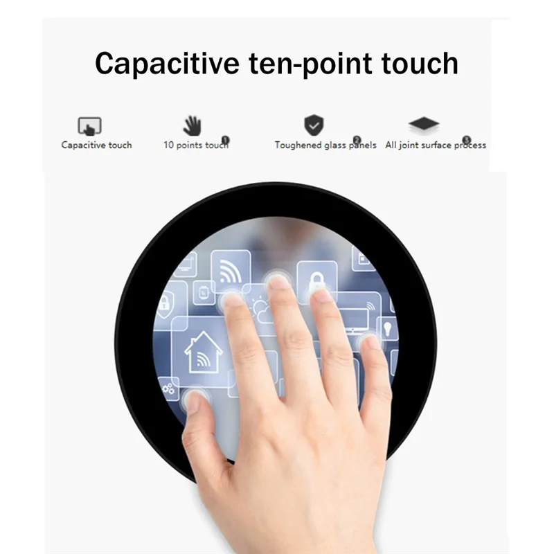 M86K 3,4 Zoll Irkulärer kapazitiver Touchscreen 800X800 Pixel IPS Touchscreen für