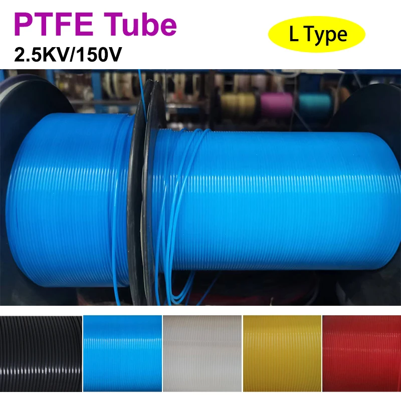 1M PTFE Tube 0L~30L F46 2.5KV 150V Insulated Capillary Heat Protector Transmit Hose Rigid Temperature Corrosion Resistance