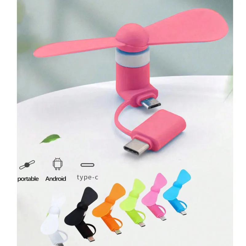 1pc Type-C Android Interface Portable Mini Phone Fan, Compatible With Type-C  Android Interface Devices Such As Smartphones And