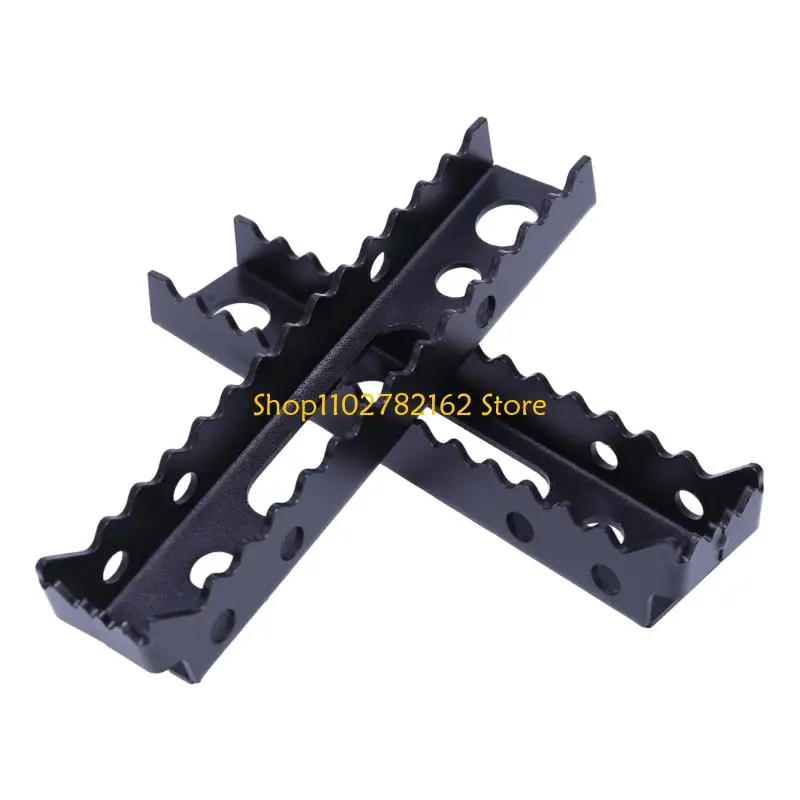 547B Metal Footrest Pegs for TRX250TM TRX350FM TRX350TM, Pair Set with Serrated Top Edges and Mounting Holes for Farm Tasks and